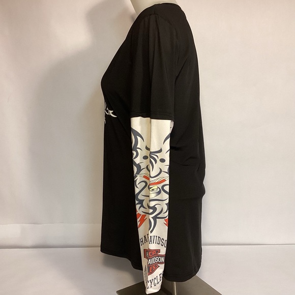 MISSLOOK Harley-Davidson graphic long sleeve Tee womens size medium - Picture 5 of 7